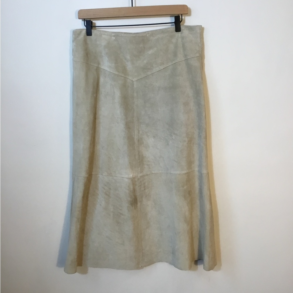 Estelle Suede A-Line Long Skirt